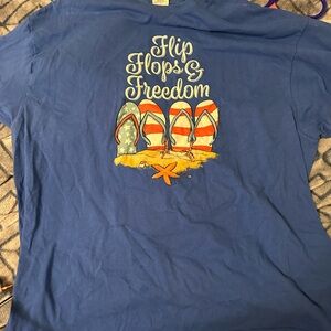 Blue Flip Flops & Freedom T-Shirt